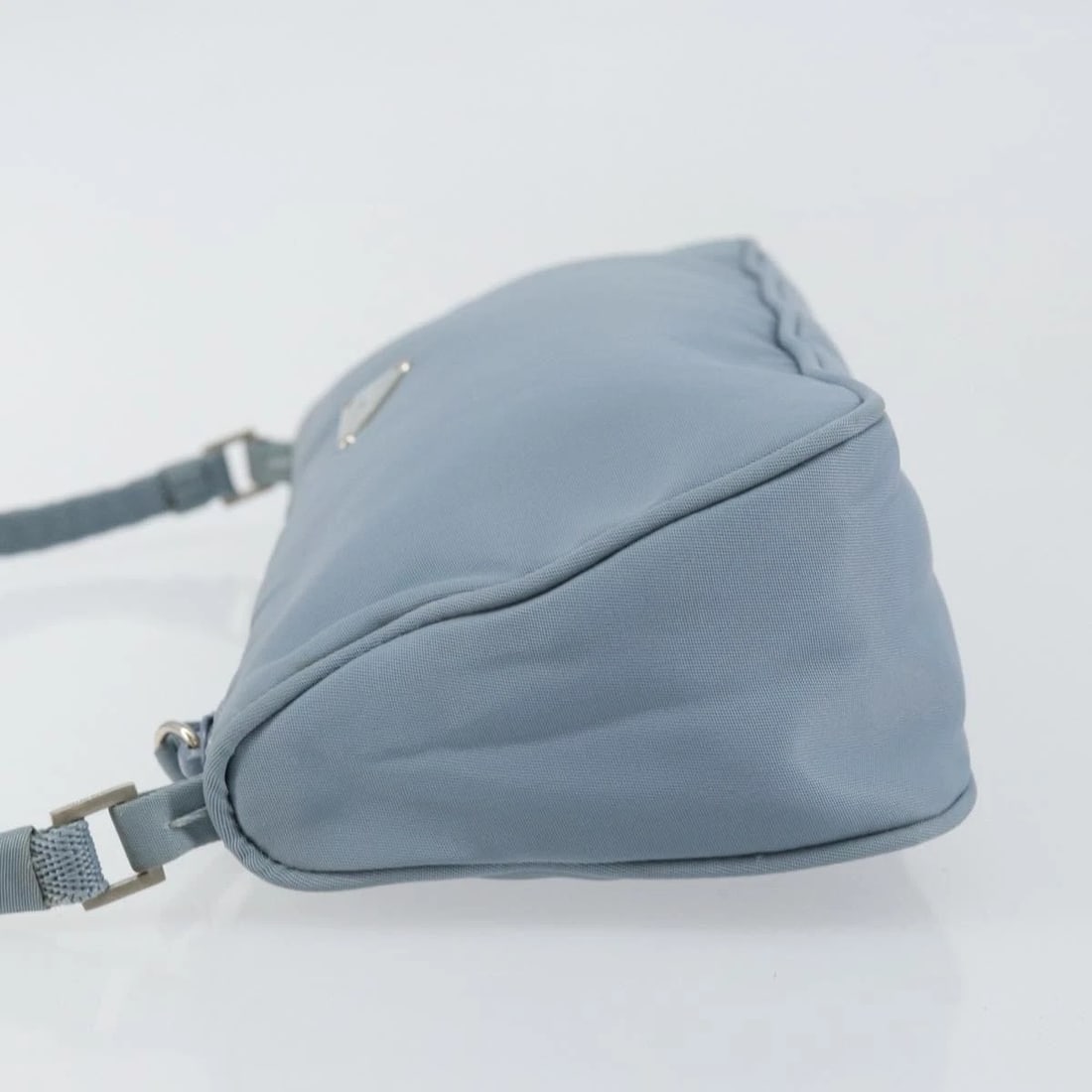 PRADA ACCESSORY POUCH NYLON LIGHT BLUE SILVER - 5