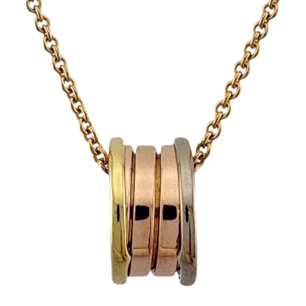 BVLGARI PERFECT MISTAKE NECKLACE K18 PINK GOLD K18 YELLOW GOLD: BVLGARI Perfect Mistake Necklace K18 Pink Gold K18 yellow gold Brand: BVLGARI Type: Necklace Material: K18 Pink Gold Color: White gold Size: Total Length:46cm Chain width:1.5mm Top:W8.5mm x