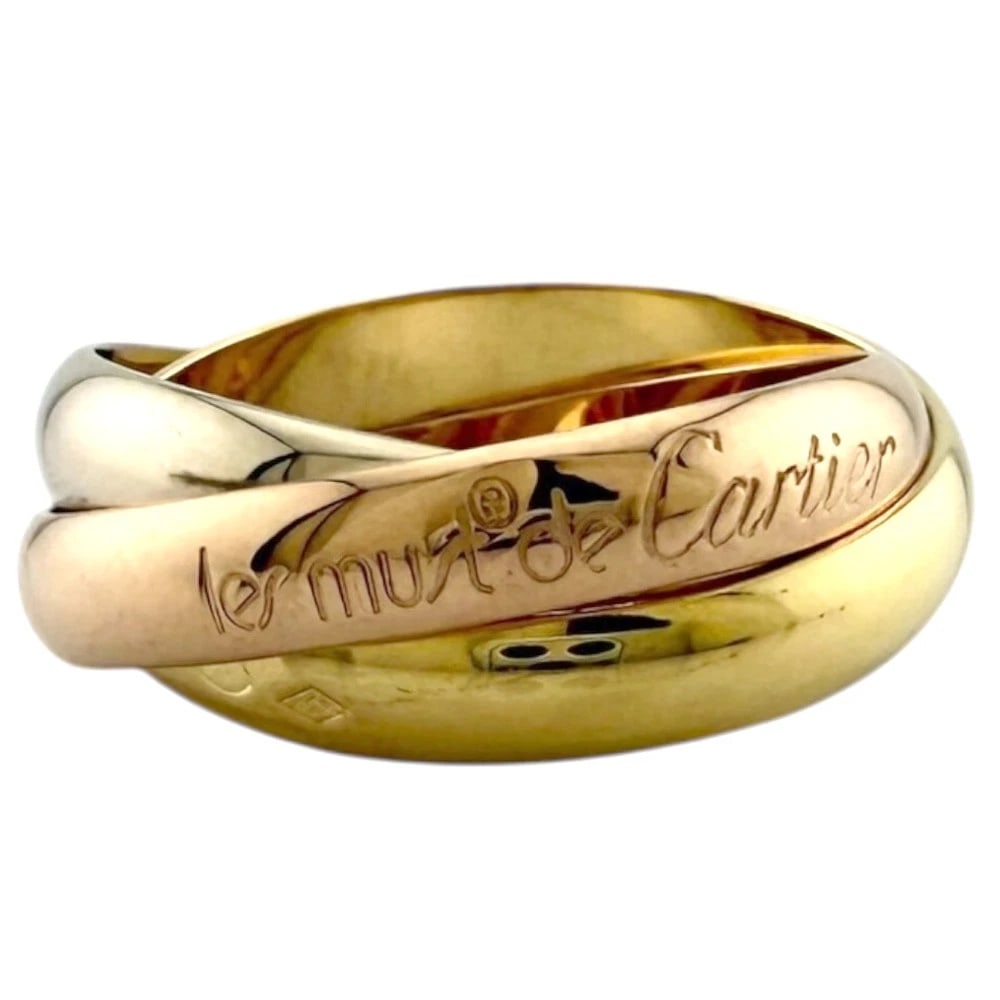 CARTIER RING K18 YELLOW GOLD K18 PINK GOLD USED: CARTIER Ring K18 yellow gold K18 Pink Gold used Brand: CARTIER Type: Ring Material: K18 yellow gold Color: Pink Gold / Silver Size: US 6 Accessories: None Accessories Notice: When purchasi