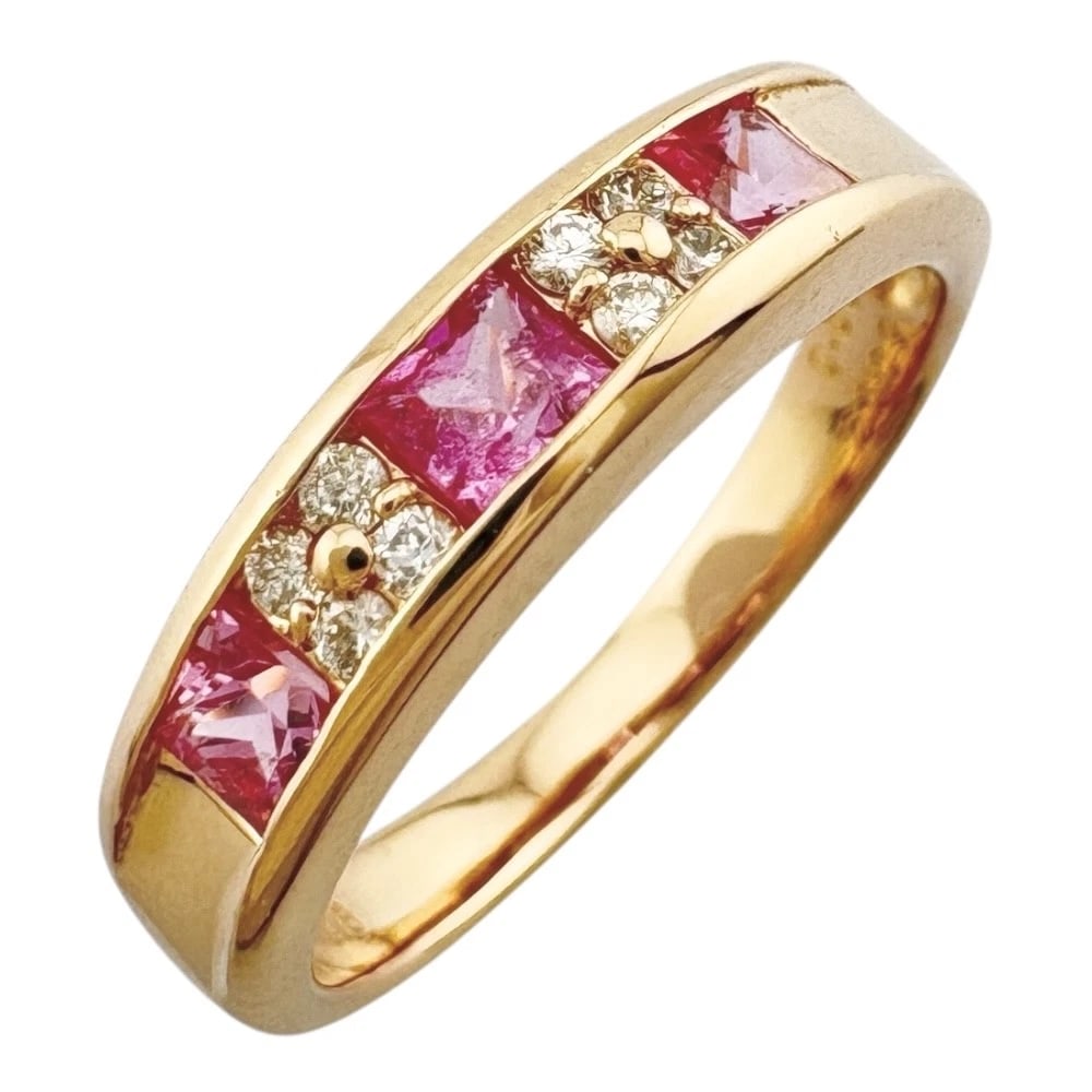RING K18PINK GOLD PINK SAPPHIRE: Ring K18Pink Gold Pink sapphire Brand: Unbranded Type: Ring Material: K18 Pink Gold Main Stone/Creation Pink sapphire Color: Pink gold Size: US 6 1/8 Accessories: None Accessories Notice: