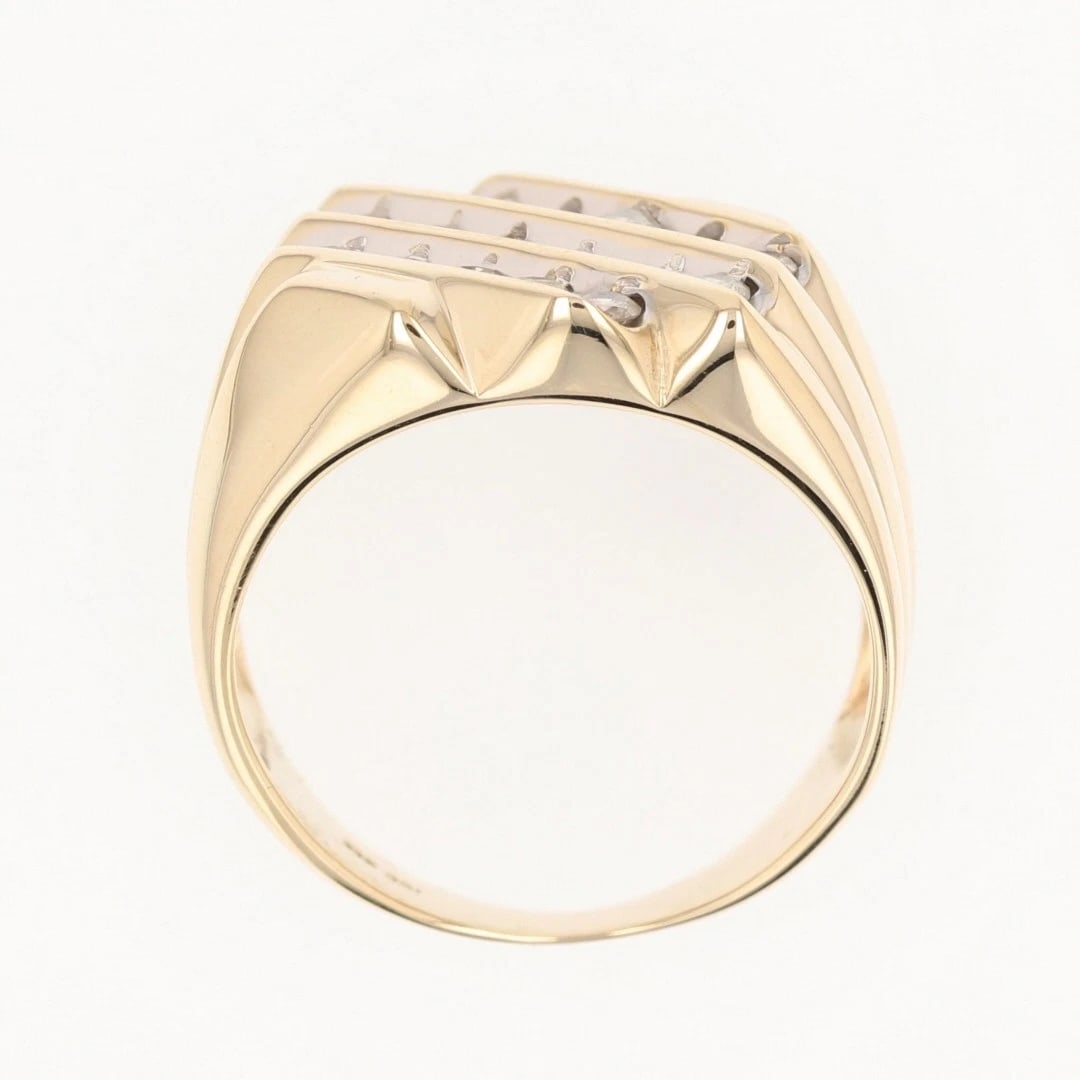DIAMOND MULTI-ROW CHANNEL-SET STATEMENT RING - 2