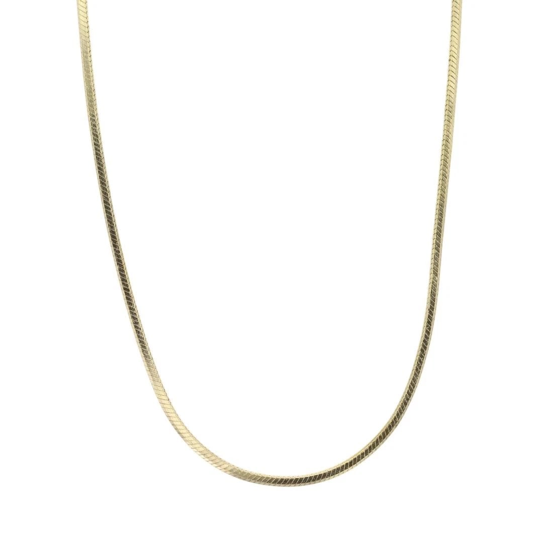 SNAKE LINK CHAIN NECKLACE 14K YELLOW GOLD (1 of 5)