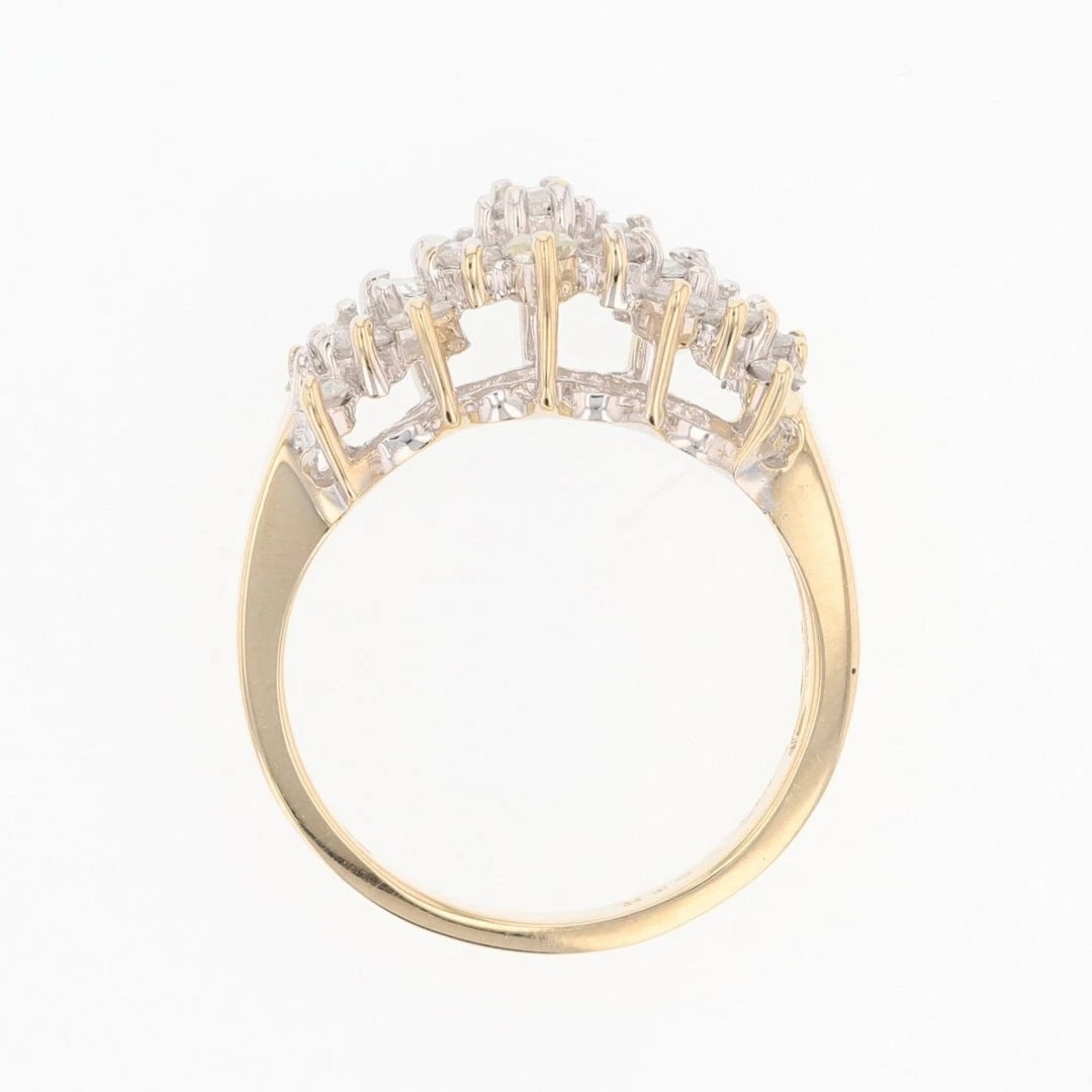 ROUND DIAMOND CLUSTER PRONG-SET STATEMENT RING - 2