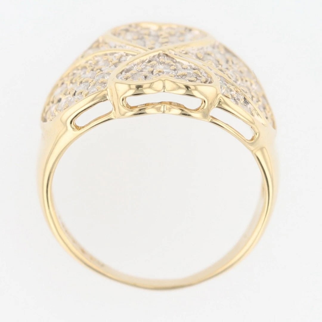 ROUND DIAMOND HEART CLUSTER STATEMENT RING - 2