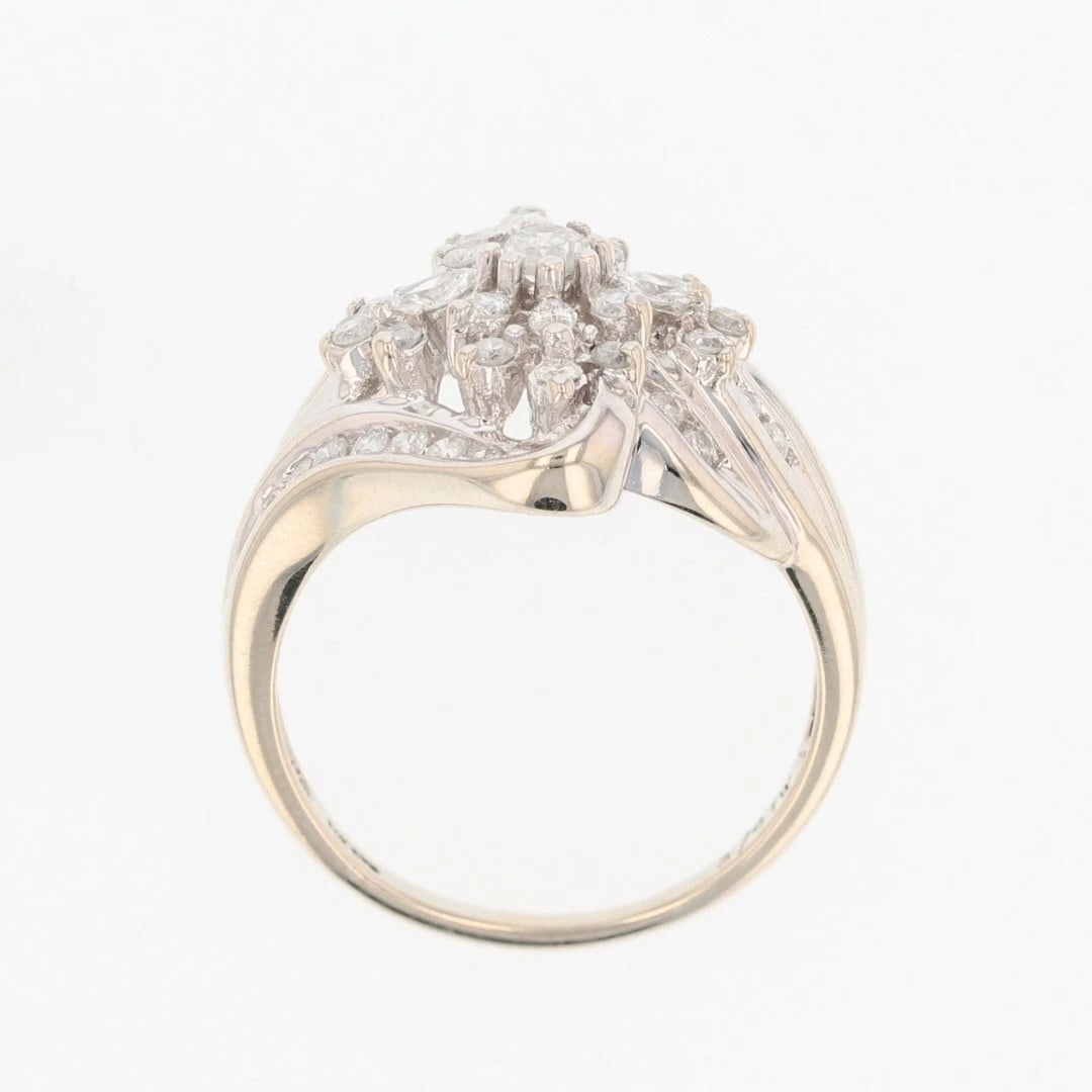 DIAMOND HALO CLUSTER OPENWORK STATEMENT RING - 2