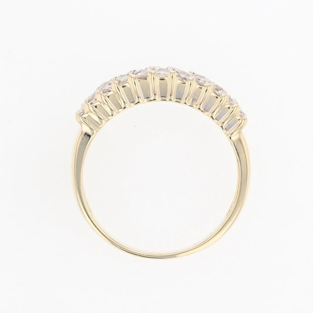 ROUND DIAMOND PAVÉ CLUSTER STATEMENT BAND RING - 2