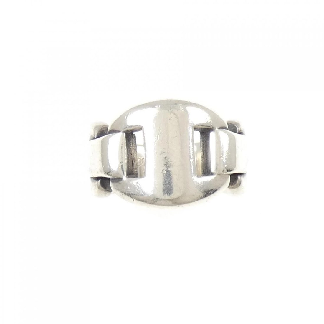 HERMES 925 RING: HERMES 925 Ring Brand: HERMES Type: Ring Material: 925 Silver Color: Silver Size: 6 (US size) Accessories: None Accessories Notice: When purchasing pre-owned goods, please refer to the photos