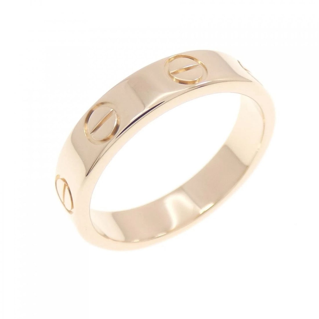 CARTIER MINI LOVE RING: Cartier Mini Love Ring Brand: Cartier Type: Ring Material: 750 Pink Gold Color: Pink Gold Size: 3.5-4 (US size) Accessories: None Accessories Notice: When purchasing pre-owned goods, please