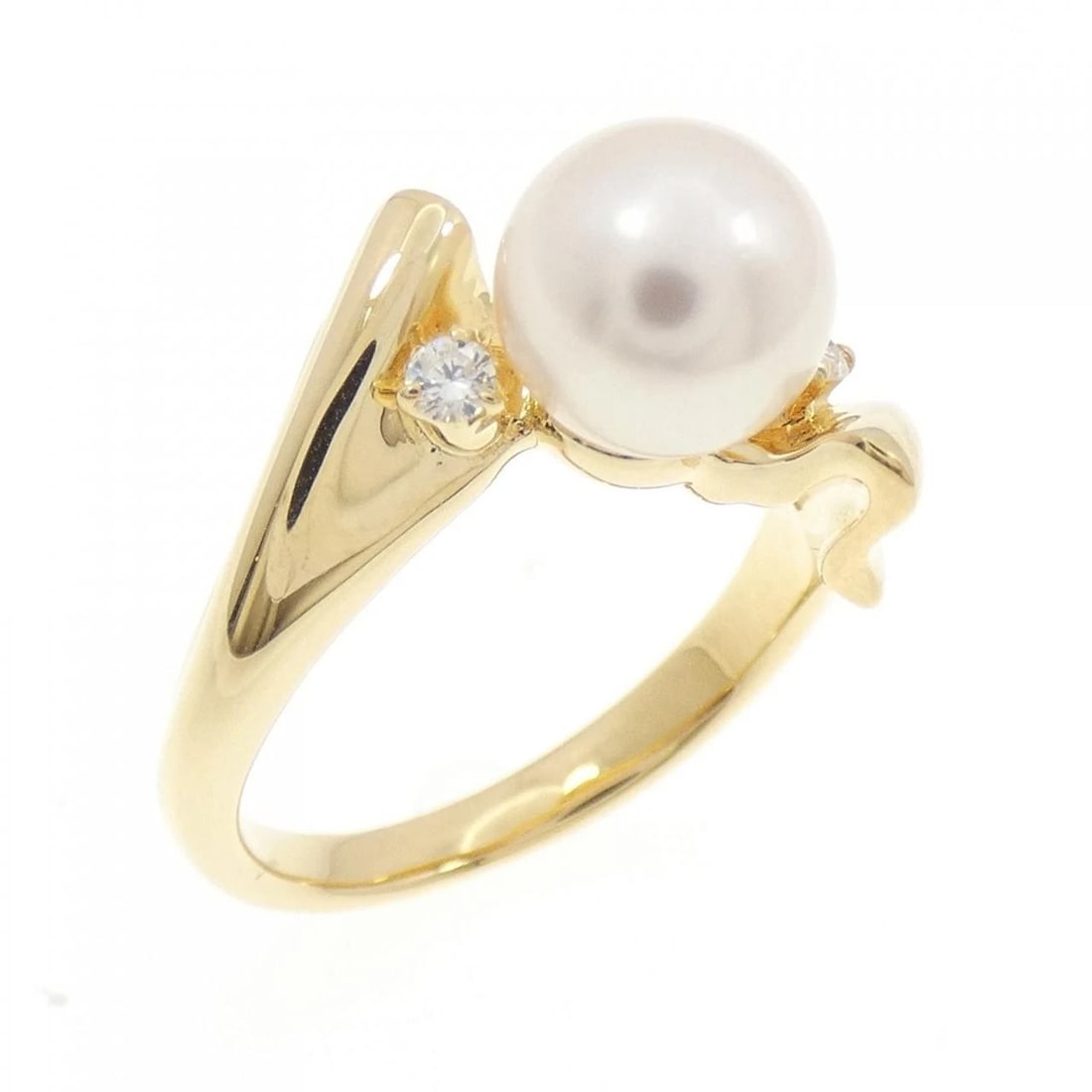 MIKIMOTO AKOYA PEARL RING: MIKIMOTO Akoya Pearl Ring Brand: MIKIMOTO Type: Ring Material: K18 Yellow Gold Main Stone Akoya Pearl Color: Yellow Gold Size: 4.5-5 (US size) Accessories: None Accessories Notice: When