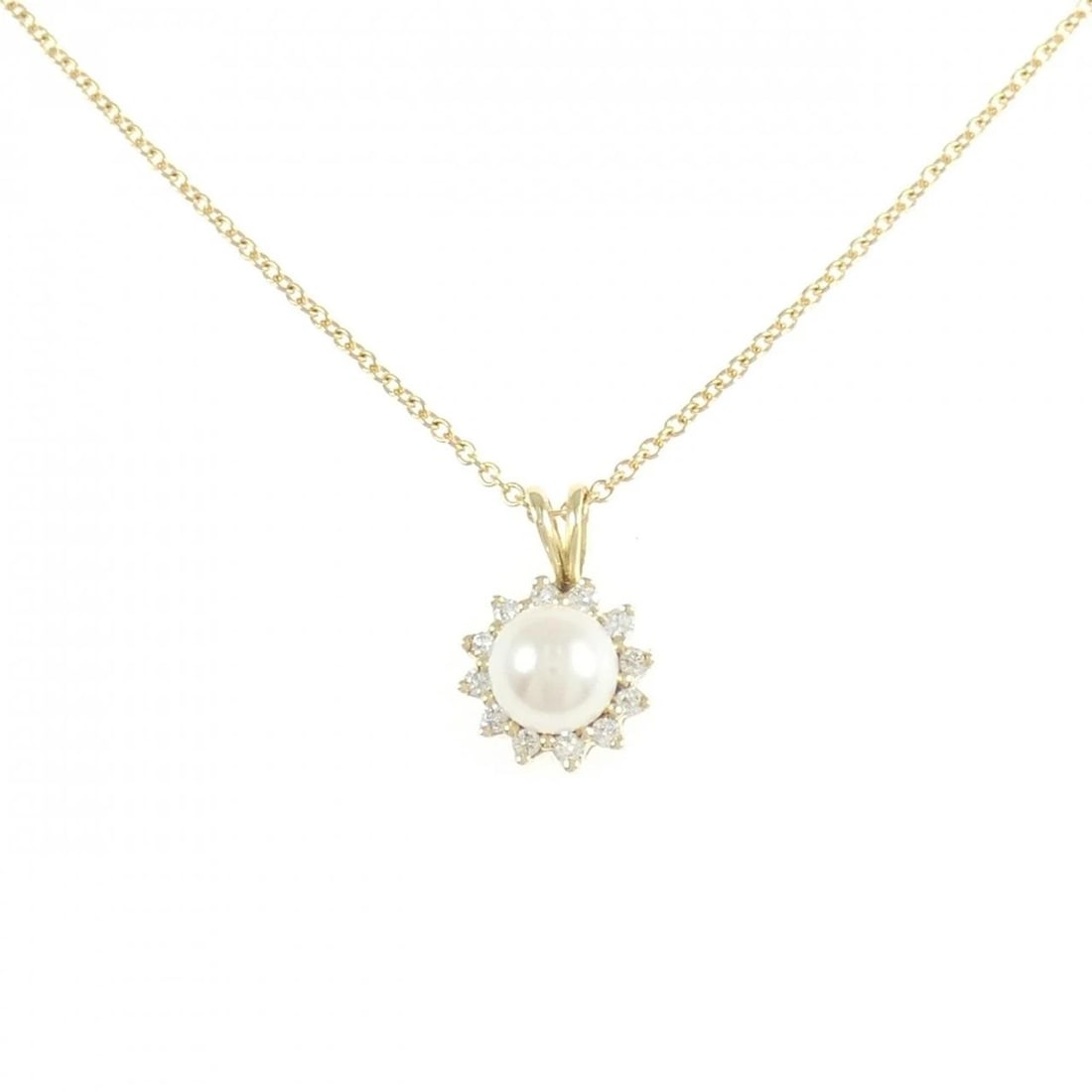 TIFFANY AKOYA PEARL NECKLACE: Tiffany Akoya Pearl Necklace Brand: Tiffany Type: Necklace Material: 750 Yellow Gold Color: Yellow Gold Size: 41cm ActualSize Pendant top H x W: 13.4mmx9.1mm Chain Max. W: 1.2mm Accessories: