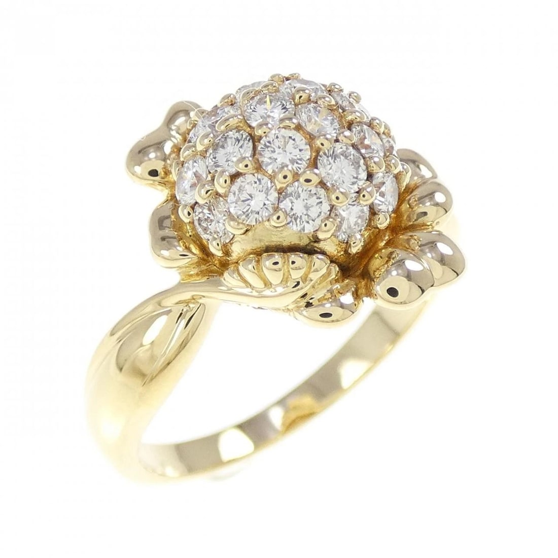 MIKIMOTO DIAMOND RING: MIKIMOTO Diamond Ring Brand: MIKIMOTO Type: Ring Material: K18 Yellow Gold Main Stone Natural Color: Yellow Gold Size: 6 (US size) Accessories: None Accessories Notice: When purchasing