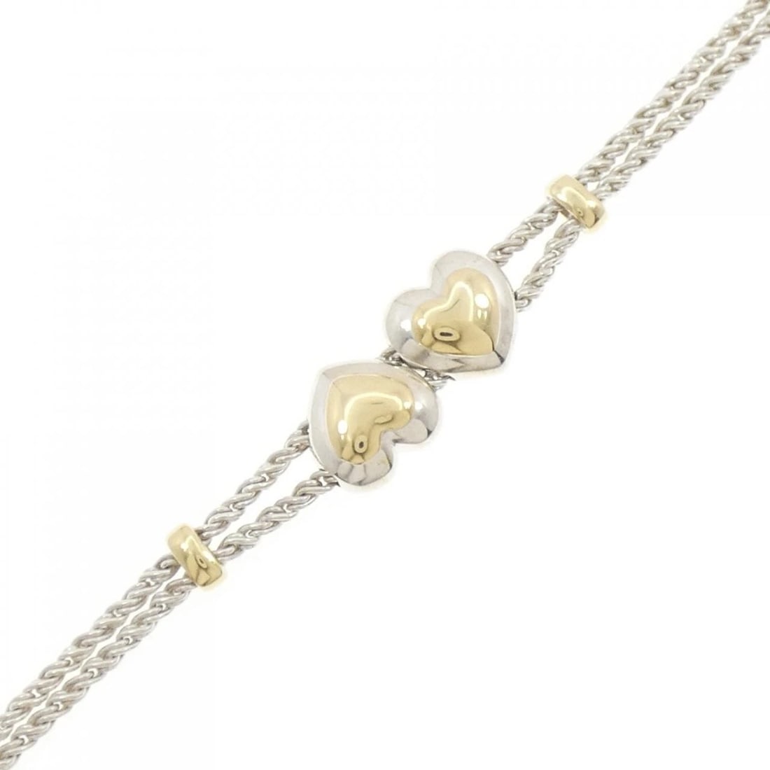 TIFFANY & CO. 925 750YG BRACELET: Tiffany & Co. 925 750YG Bracelet Brand: Tiffany Type: Bracelet Material: 925 Silver 750 Yellow Gold Color: Silver Yellow Gold Size: 19cm Accessories: None Accessories Notice: When purchasing