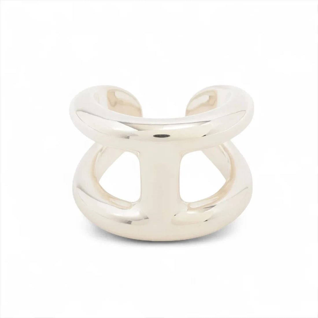 HERMES OSMO'S GM RING 925 SILVER: Hermes Osmo's GM Ring 925 Silver Brand: Hermes Type/Style: Ring Material: 925, Color: Silver Size: 6.75 - 7 US Accessories: None Accessories Notice: When purchasing pre-owned goods, please