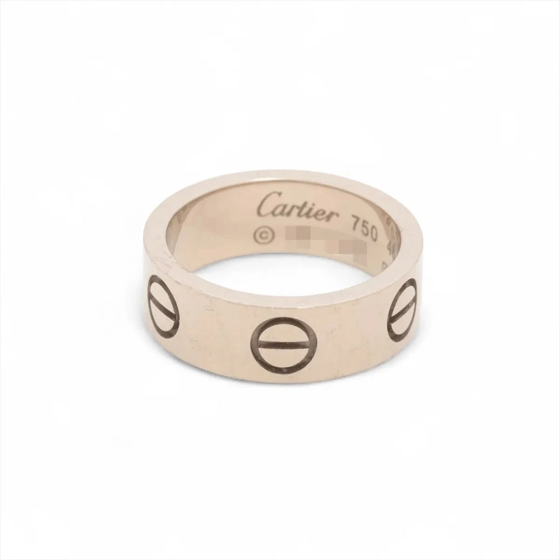 CARTIER LOVE RING 750(WG): Cartier Love Ring 750(WG) Brand: Cartier Type/Style: Ring Material: 750(WG), Color: Not Specified Size: 3.75 US Accessories: None Accessories Notice: When purchasing pre-owned goods, please