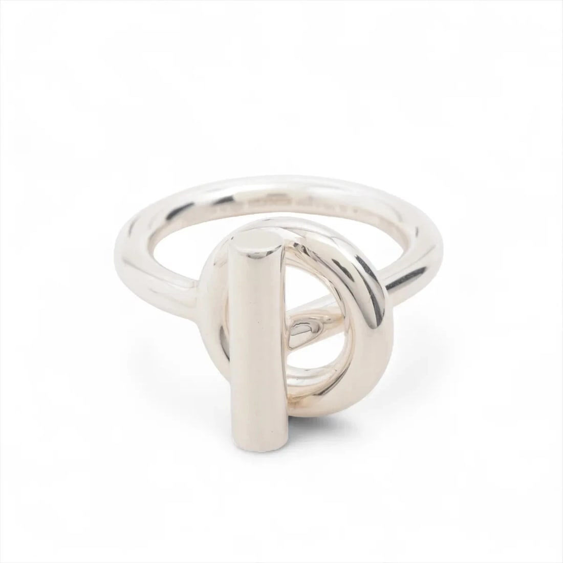 HERMES ECHAPPEE RING 925 SILVER: Hermes Echappee Ring 925 Silver Brand: Hermes Type/Style: Ring Material: 925, Color: Silver Size: 8.25 - 8.5 US Accessories: None Accessories Notice: When purchasing pre-owned goods, please