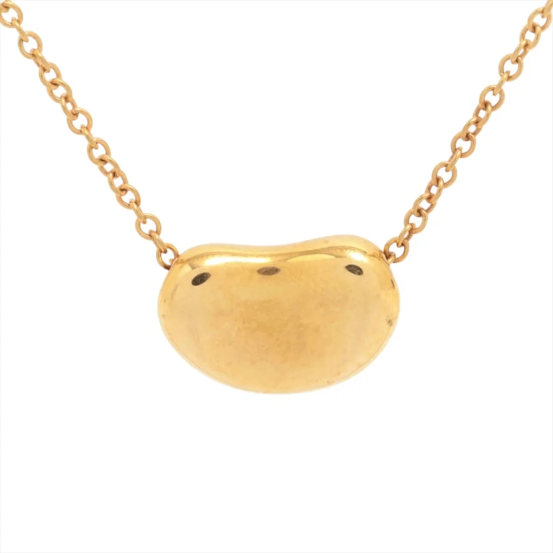 TIFFANY BEAN NECKLACE 750(YG): Tiffany Bean Necklace 750(YG) Brand: Tiffany Type/Style: Necklace Material: 750(YG), Color: YG Size: Size(CM) Chain length:41.2 Accessories: None Accessories Notice: When purchasing pre-owned