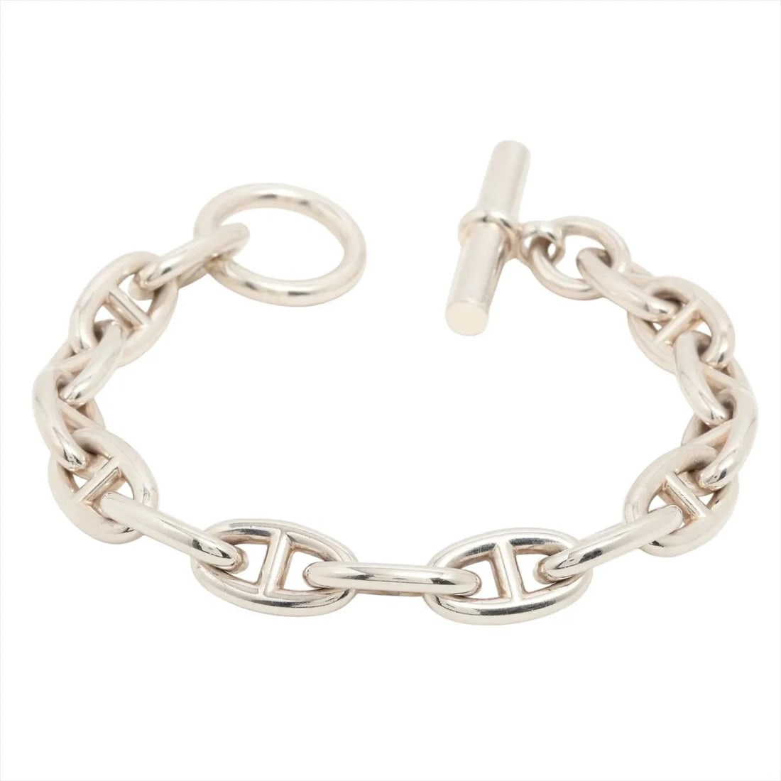HERMES CHAINE D'ANCRE GM BRACELET: Hermes Chaine d'Ancre GM Bracelet Brand: Hermes Type/Style: Bracelet Material: 925, Color: Silver Size: Bracelet length:20 Accessories: None Accessories Notice: When purchasing pre-owned