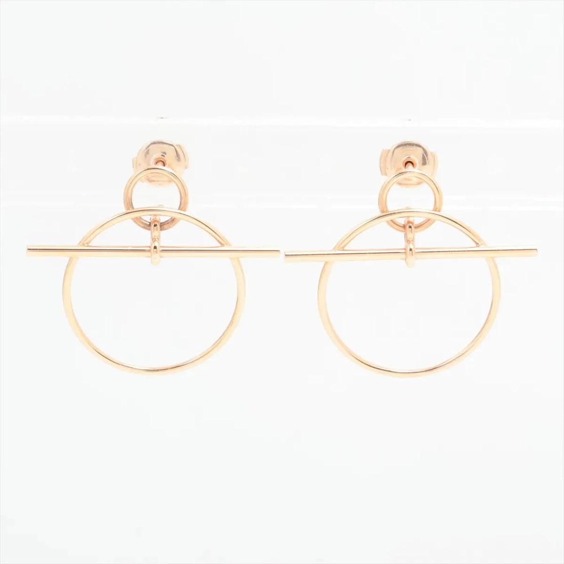 HERMES ECHAPPEE PIERCING JEWELRY: Hermes Echappee Piercing jewelry Brand: Hermes Type/Style: Piercing jewelry Material: 750(PG), Color: (PG) Size: Size(CM) Height:3 Length:3.6 Accessories: None Accessories Notice: When