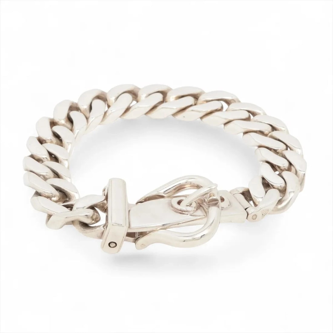 HERMES BOUCLES SERIE BRACELET 925 SILVER: Hermes Boucles Serie Bracelet 925 Silver Brand: Hermes Type/Style: Bracelet Material: 925, Color: Silver Size: Bracelet length:18 Accessories: None Accessories Notice: When purchasing pre-