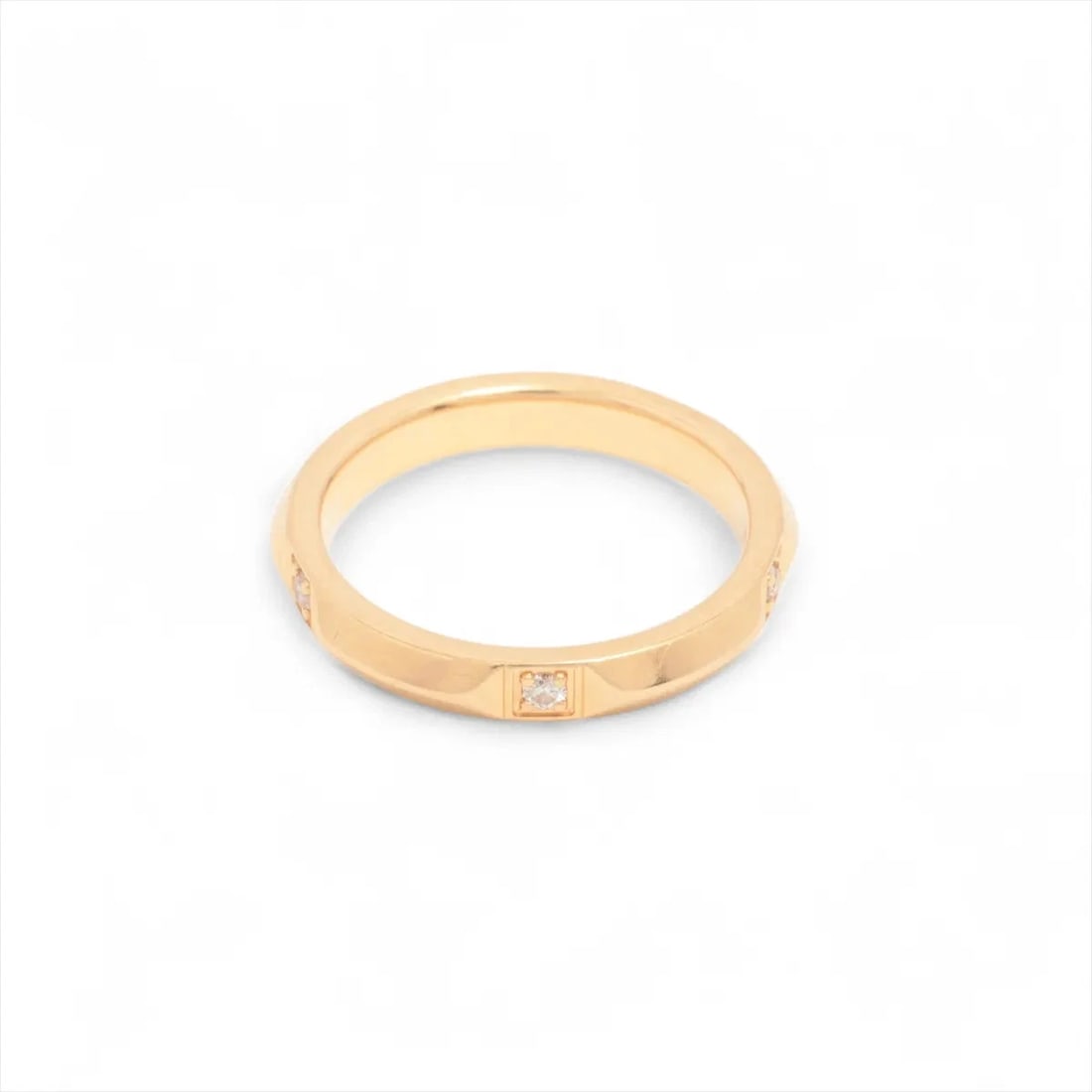 TIFFANY TRUEBAND DIAMOND RING 750(PG): Tiffany Trueband diamond Ring 750(PG) Brand: Tiffany Type/Style: Ring Material: 750(PG), Main Stone/Creation Natural Color: PG Size: 3.25 US Accessories: None Accessories Notice: When