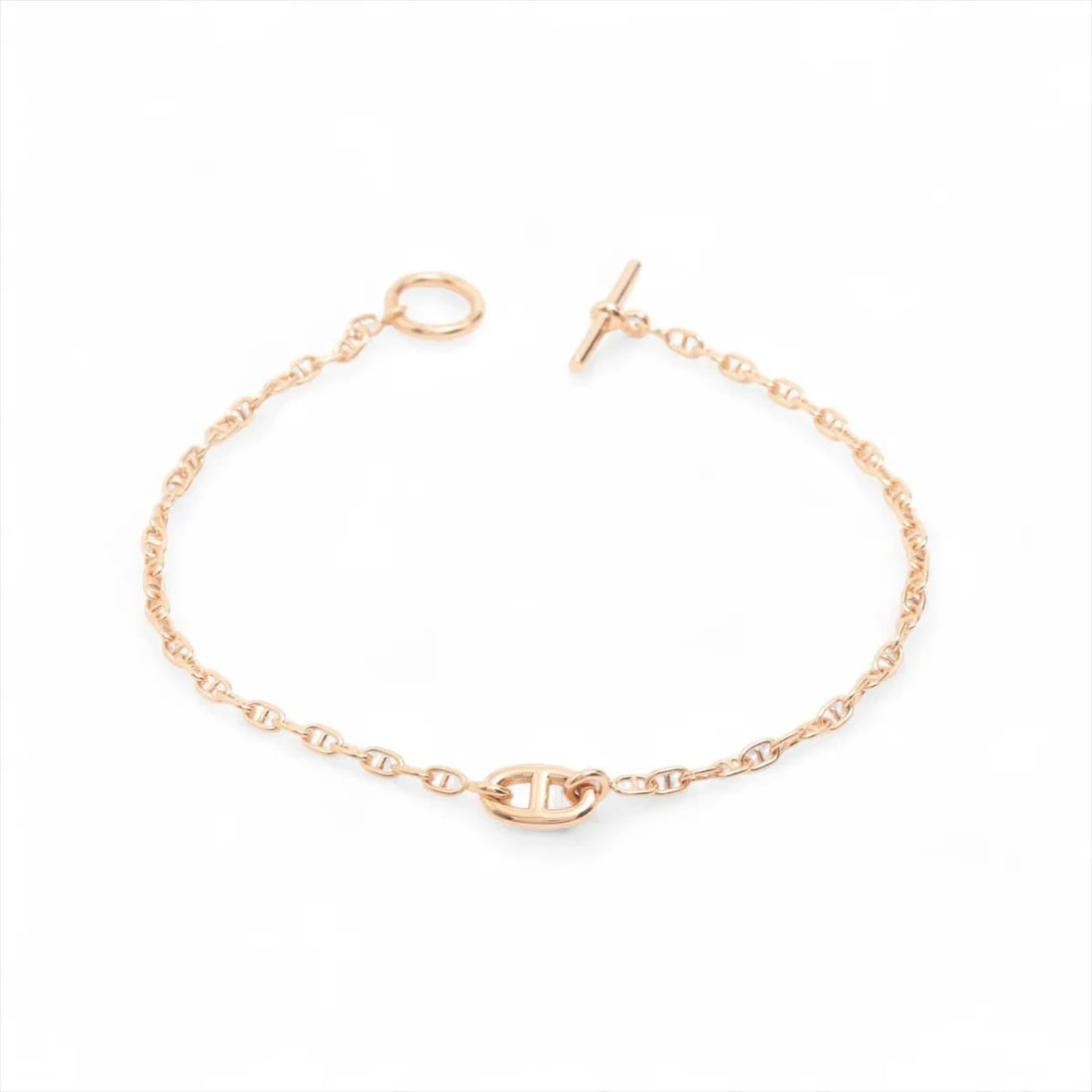 HERMES CHAINE D'ANCRE FARANDOLE BRACELET: Hermes Chaine d'Ancre Farandole Bracelet Brand: Hermes Type/Style: Bracelet Material: 750(PG), Color: PG Size: Size(CM) Bracelet length:19.6 Accessories: None Accessories Notice: When