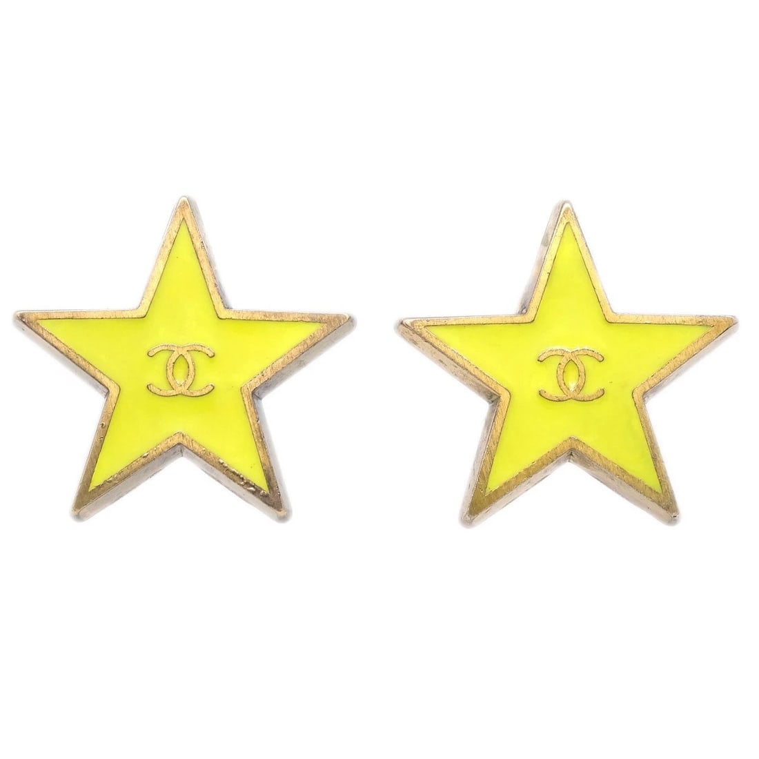 CHANEL STAR EARRINGS CLIP-ON YELLOW: Chanel Star Earrings Clip-On Yellow Brand: CHANEL Type/Style: Earrings Material: Gold-plated, Color: Gold, Yellow Size: W 2.4 x H 2.4 cm Accessories: None Accessories Notice: When purchasing