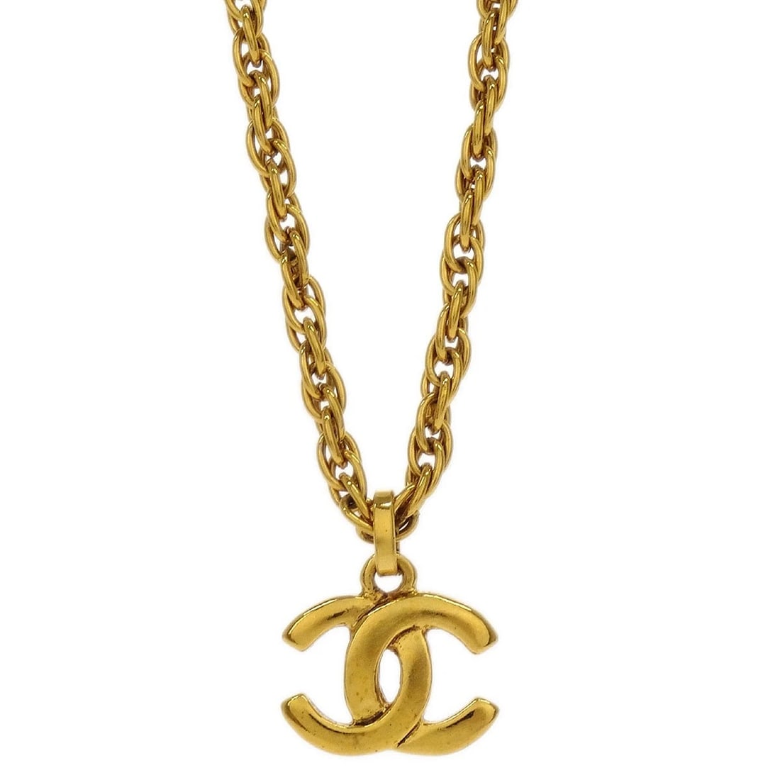 CHANEL GOLD CC CHAIN PENDANT NECKLACE (1 of 3)