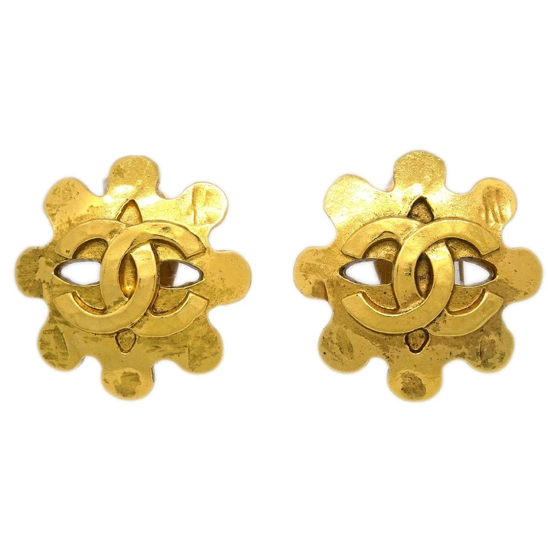 CHANEL GOLD EARRINGS CLIP-ON (1 of 3)