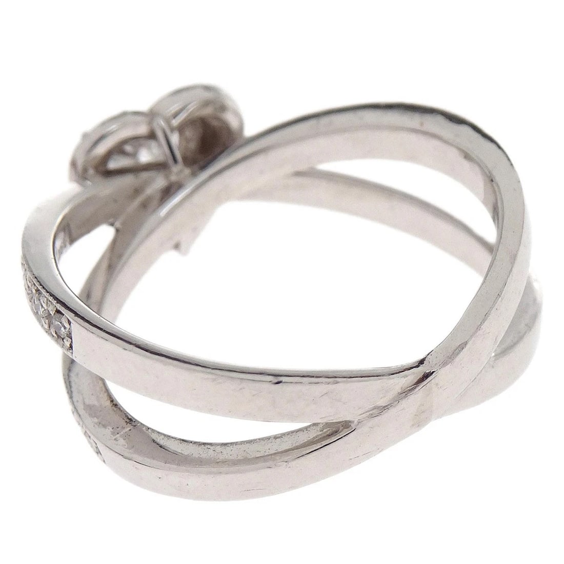 RING PT900 DIAMOND SILVER - 3