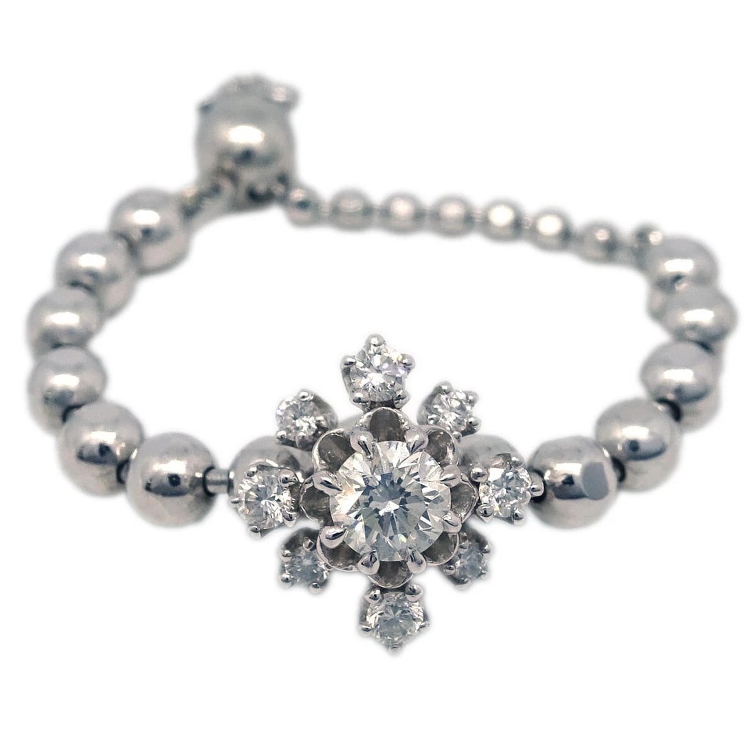 RING PT900 DIAMOND SILVER (1 of 2)