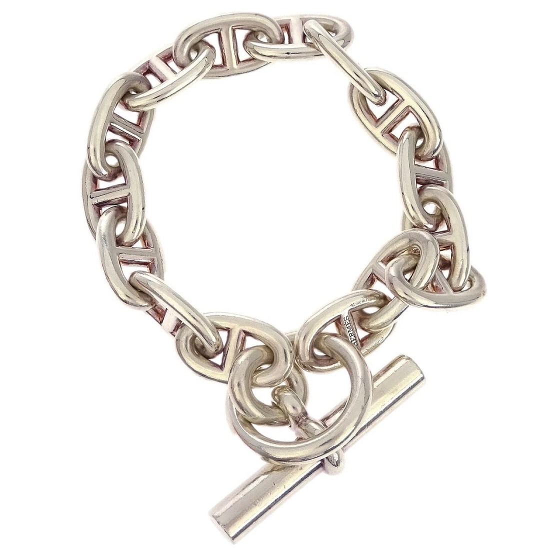 HERMES CHAINE D'ANCRE BRACELET AG925: Hermes Chaine d'Ancre Bracelet Ag925 Brand: Hermes Type/Style: Bracelet Material: Ag925, Color: Silver Size: Inner circumference : 20.0 cm Width : 0.8 cm 1 frame sizeW 1.7 x H 0.8 cm 