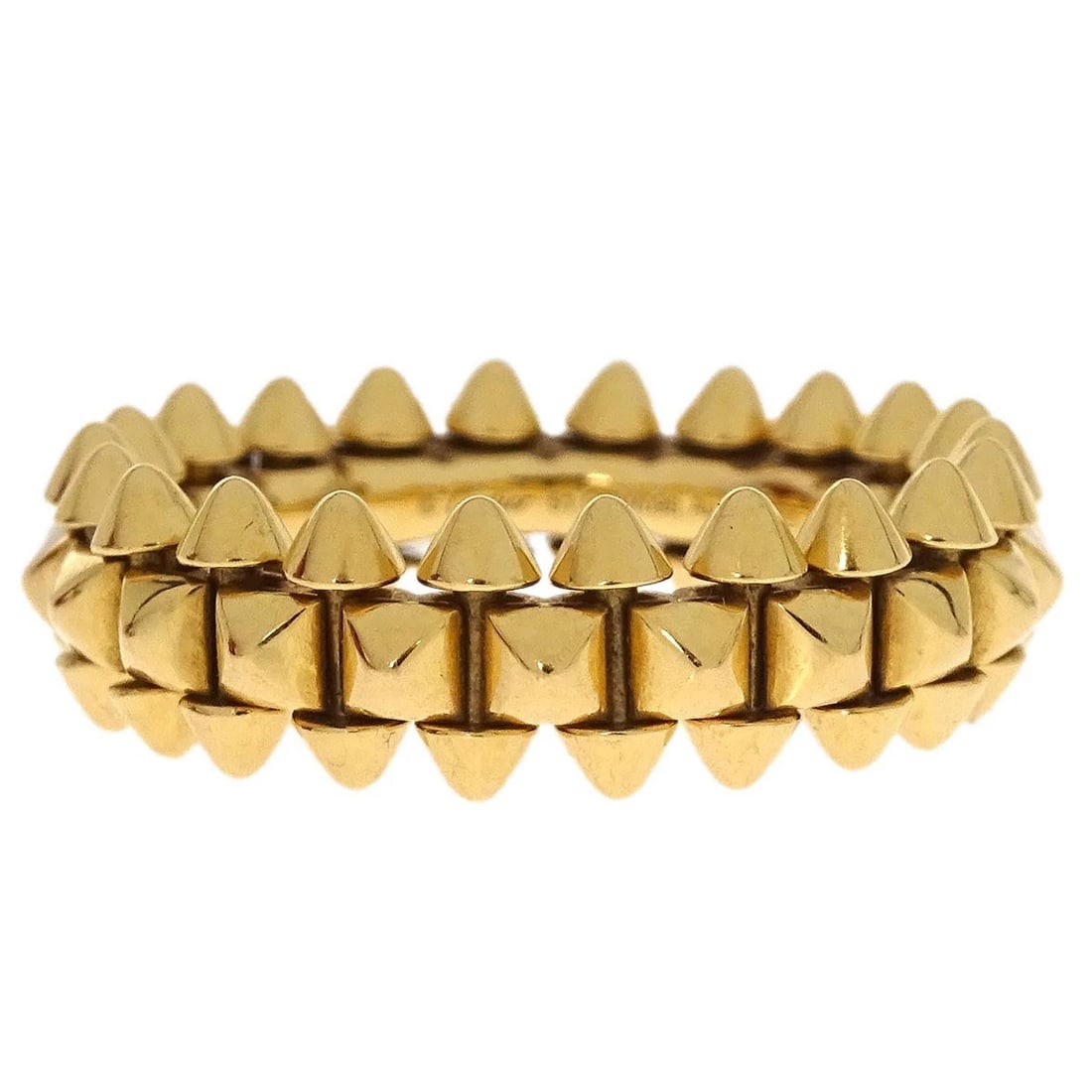 CARTIER CLASH DE CARTIER SM RING AU750 GOLD: Cartier Clash de Cartier SM Ring Au750 Gold Brand: Cartier Type/Style: Ring Material: Au750(750YG), Color: Gold Size: 5.5 - 5.75 US Accessories: None Accessories Notice: When purchasing pr