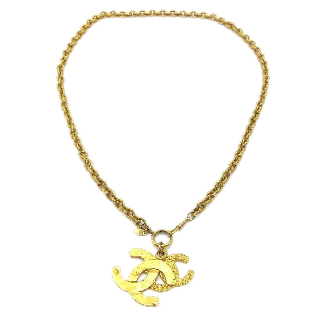 CHANEL CC PENDANT NECKLACE GOLD (1 of 3)