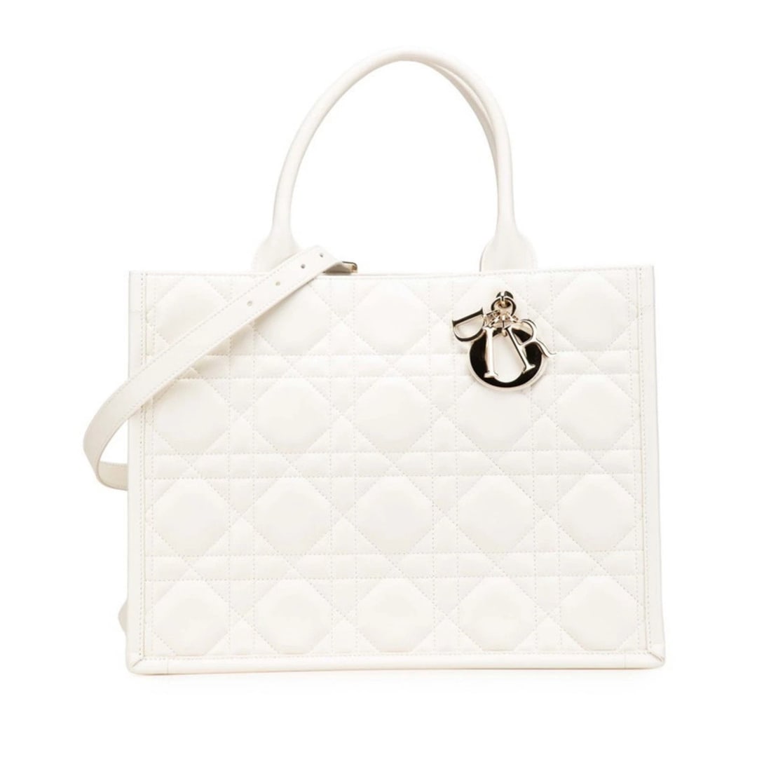 CHRISTIAN DIOR DIOR CANNAGE LADY SHOULDER BAG/HANDBAG: Christian Dior Dior Cannage Lady Shoulder Bag/Handbag Brand: Christian Dior Type/Style: Handbag, Shoulder bag Material: Leather Color: White Size: Size (HxWxD) 27cm x 36cm x 17cm / 10.62'' x 14.17