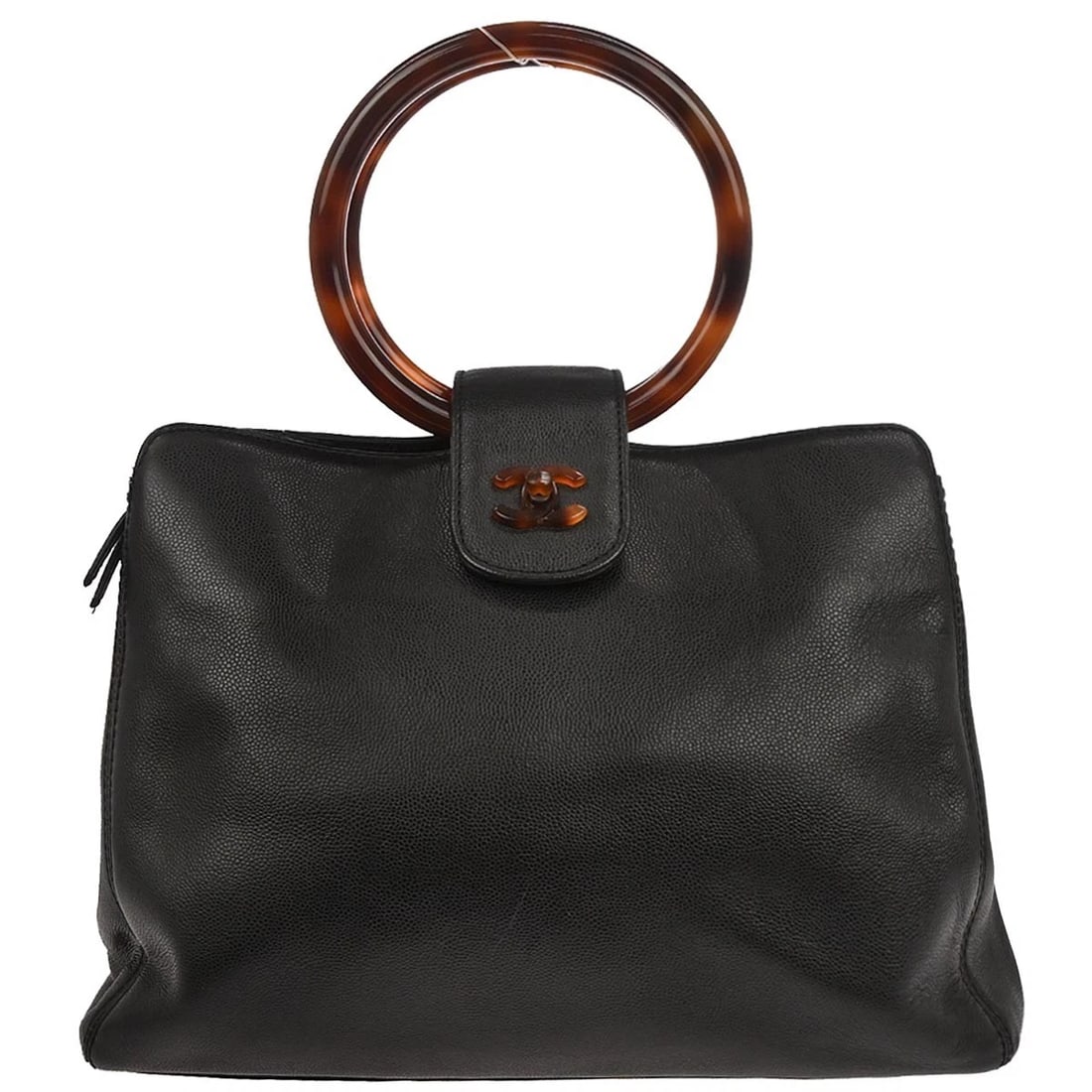 CHANEL BLACK CALFSKIN HANDBAG (1 of 8)