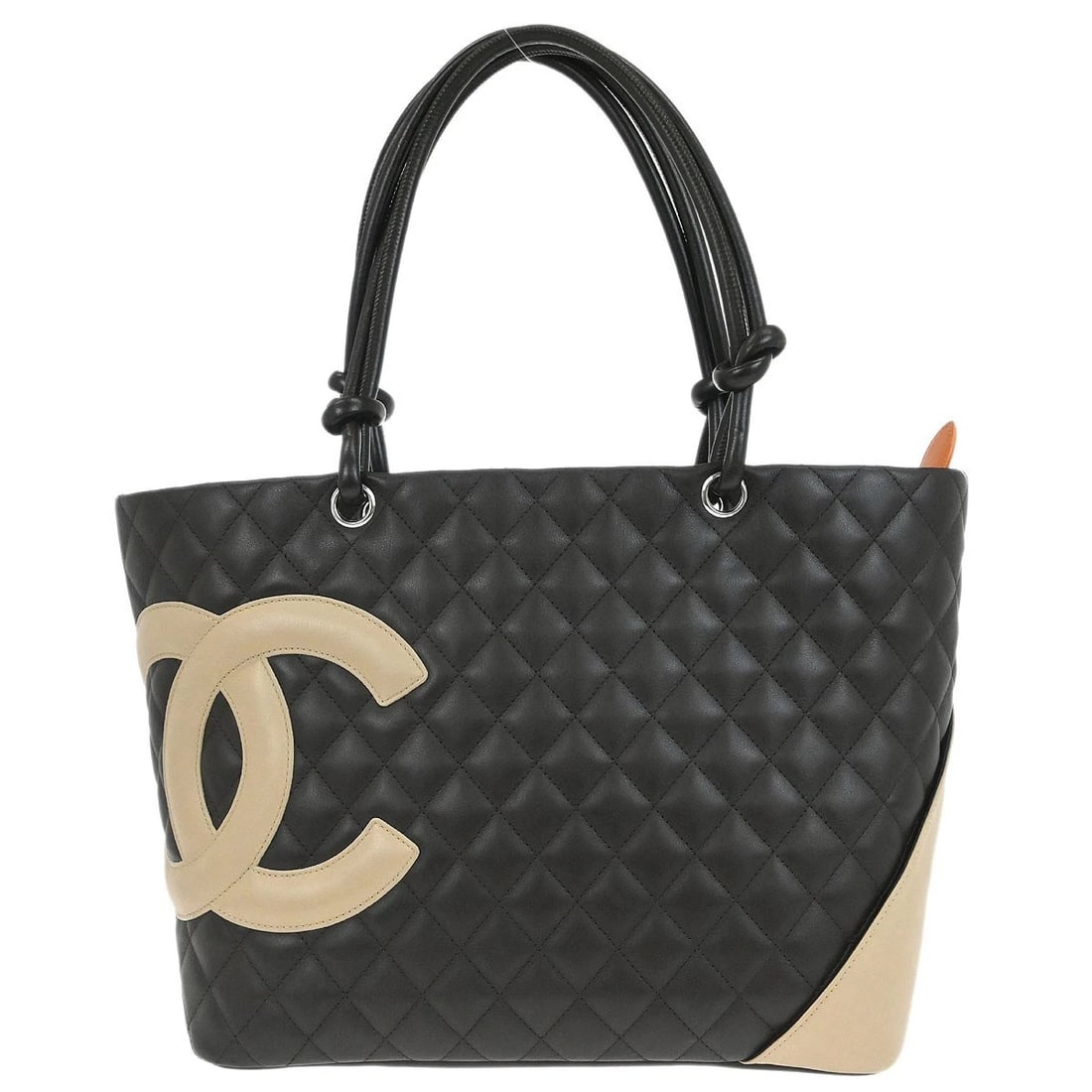 CHANEL BROWN CALFSKIN CAMBON LIGNE TOTE HANDBAG (1 of 9)