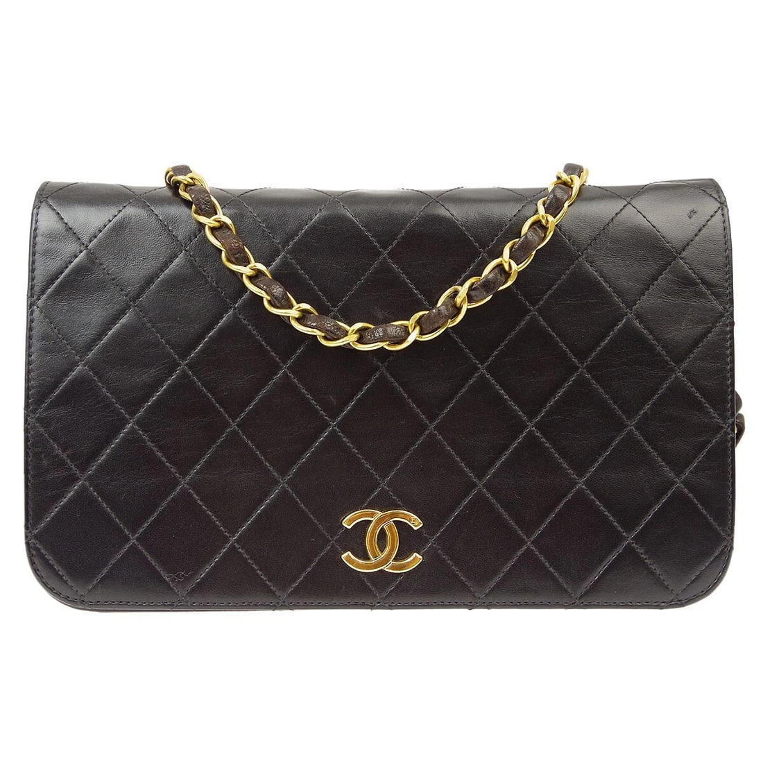 CHANEL BLACK LAMBSKIN PUSHLOCK SMALL FULL FLAP SHOULDER BAG: Chanel Black Lambskin Pushlock Small Full Flap Shoulder Bag Brand: CHANEL Type/Style: Shoulder Bag Material: Lambskin Leather Color: Black Size: W 9.1 x H 5.5 x D 2.8 " Strap Drop. 16.1 " Accesso
