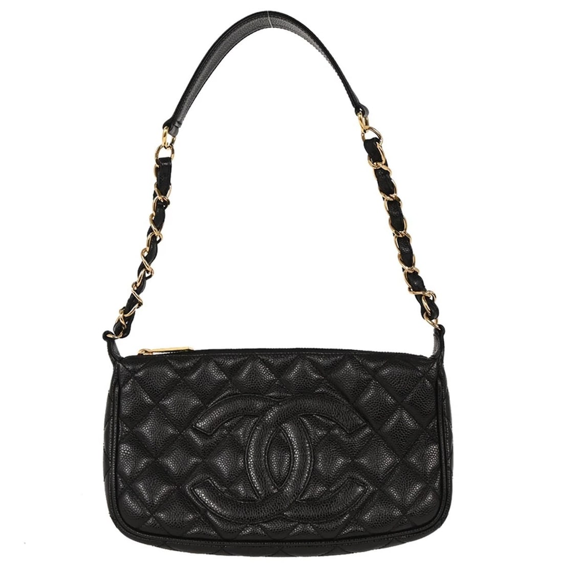 CHANEL BLACK CALFSKIN HANDBAG (1 of 7)