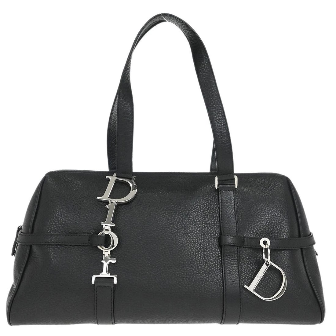 CHRISTIAN DIOR BLACK LEATHER HANDBAG (1 of 8)