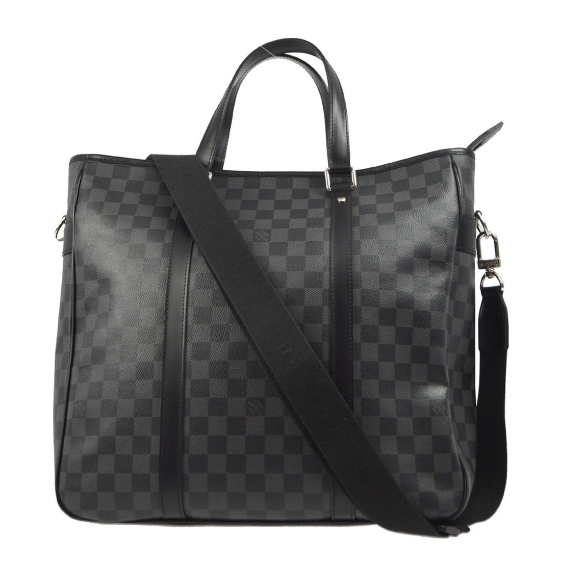 LOUIS VUITTON GRAPHITE TADAO 2WAY SHOULDER TOTE HANDBAG (1 of 7)
