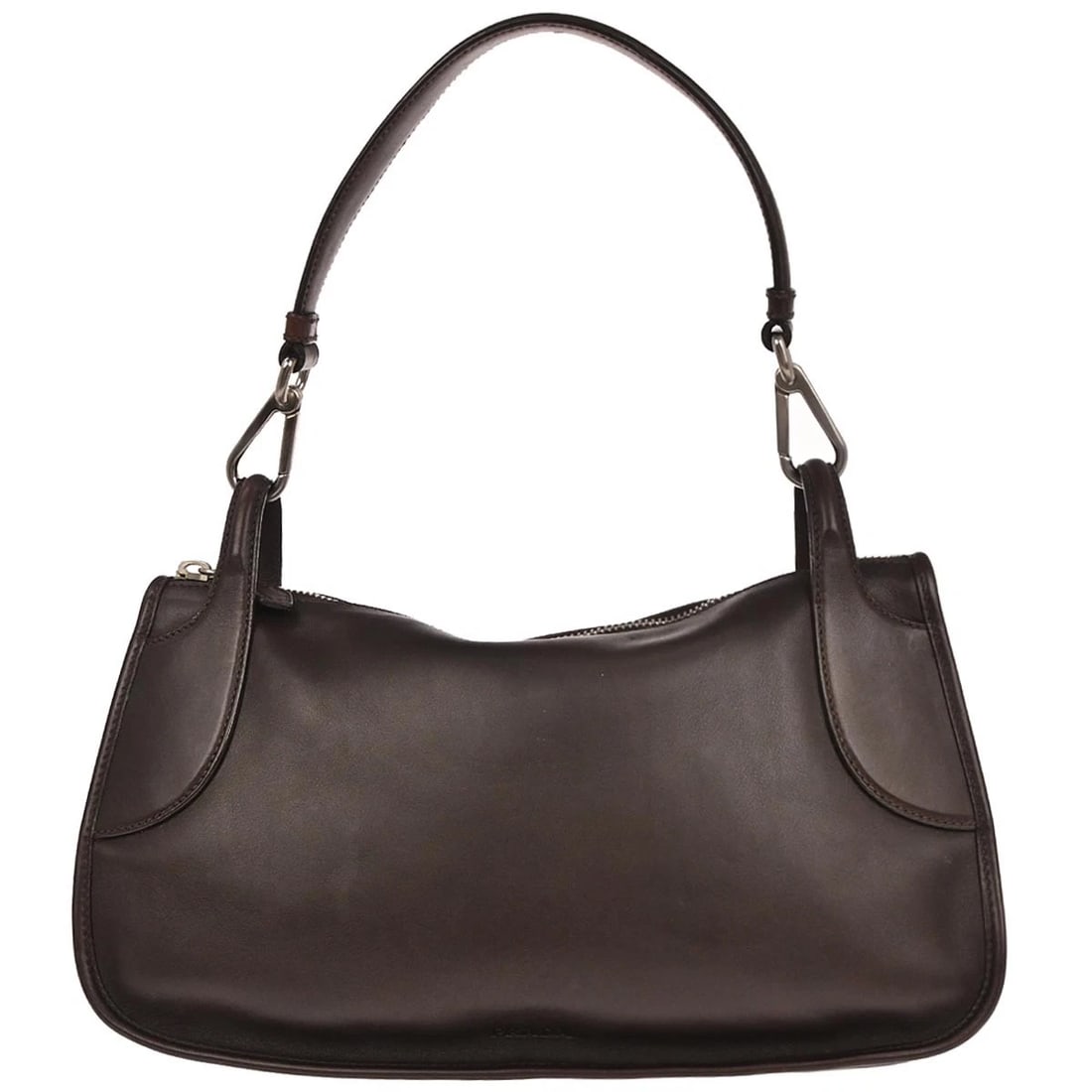 PRADA BROWN LEATHER HANDBAG (1 of 9)