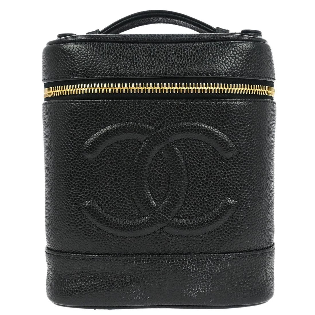 CHANEL BLACK CALFSKIN TIMELESS VANITY HANDBAG (1 of 9)