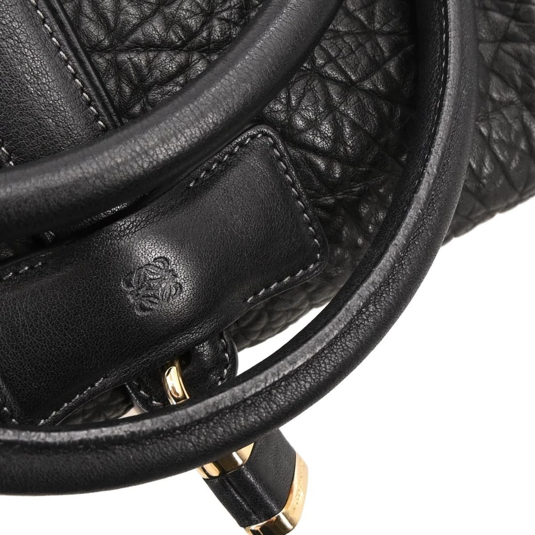 LOEWE BLACK LEATHER HANDBAG - 6