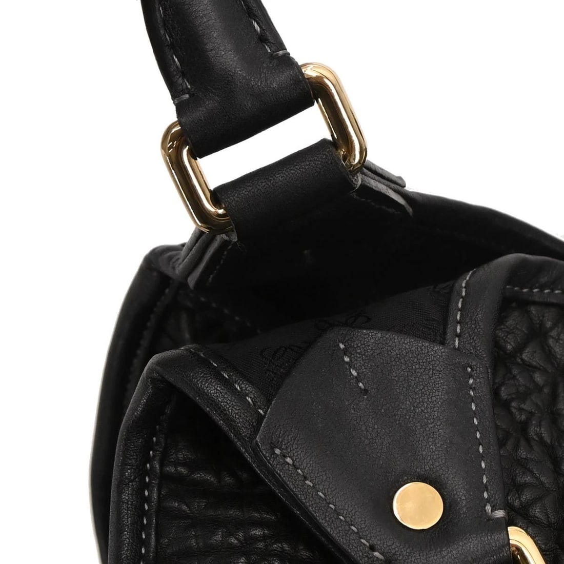 LOEWE BLACK LEATHER HANDBAG - 7