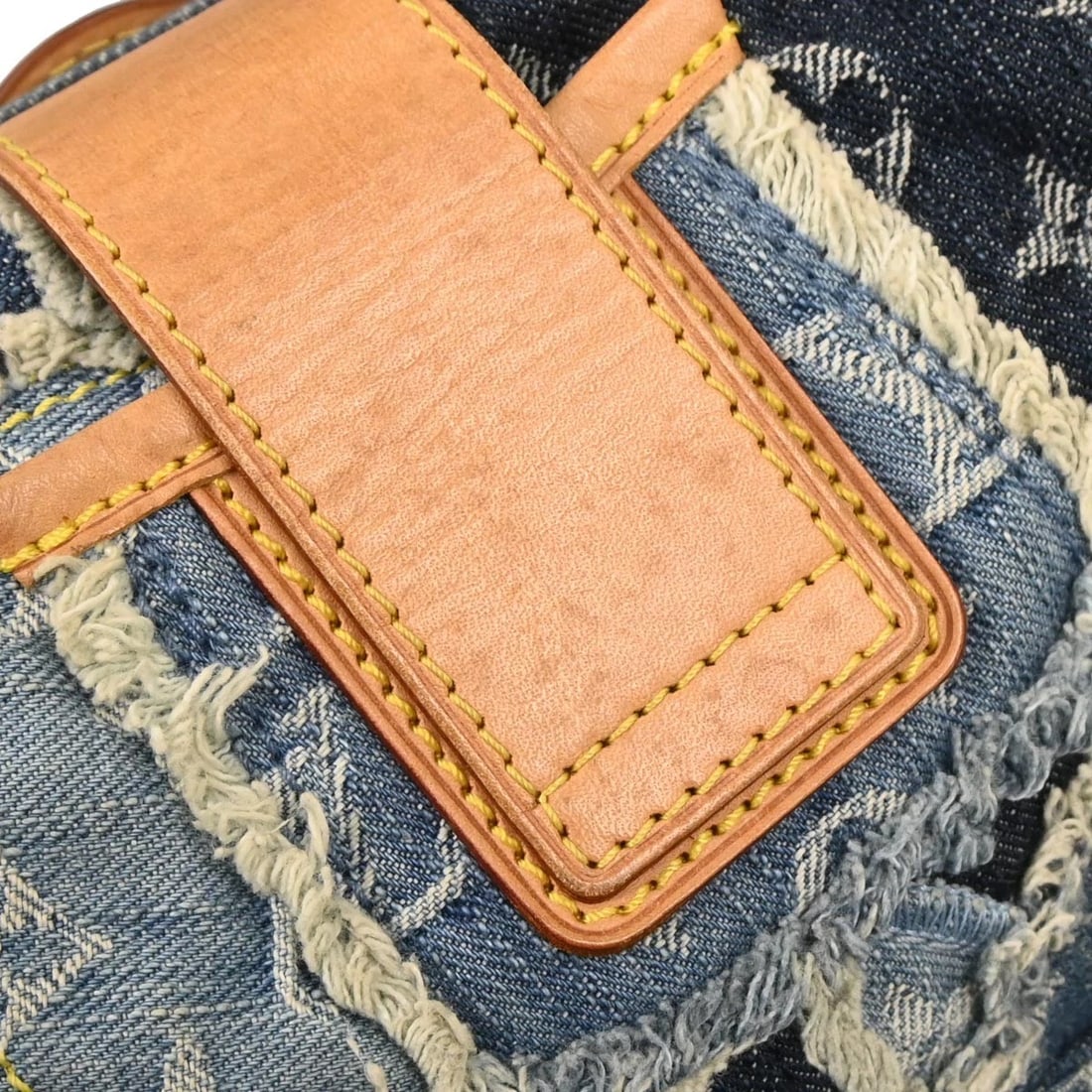 LOUIS VUITTON MONOGRAM DENIM PATCHWORK POSTIE 2WAY HANDBAG - 5