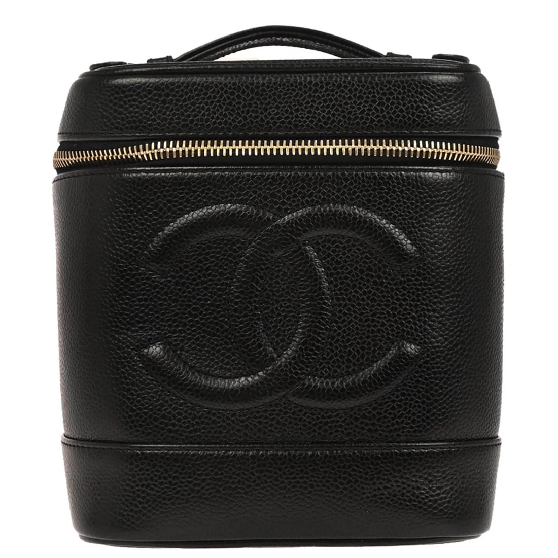 CHANEL BLACK CALFSKIN TIMELESS VANITY HANDBAG (1 of 6)