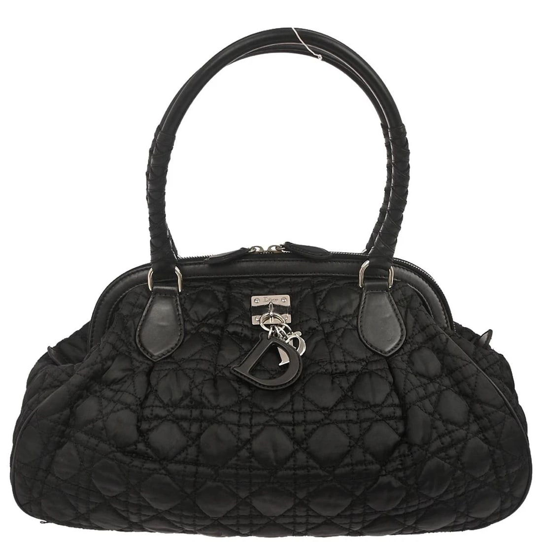CHRISTIAN DIOR BLACK NYLON CANNAGE DOCTOR BAG HANDBAG (1 of 6)