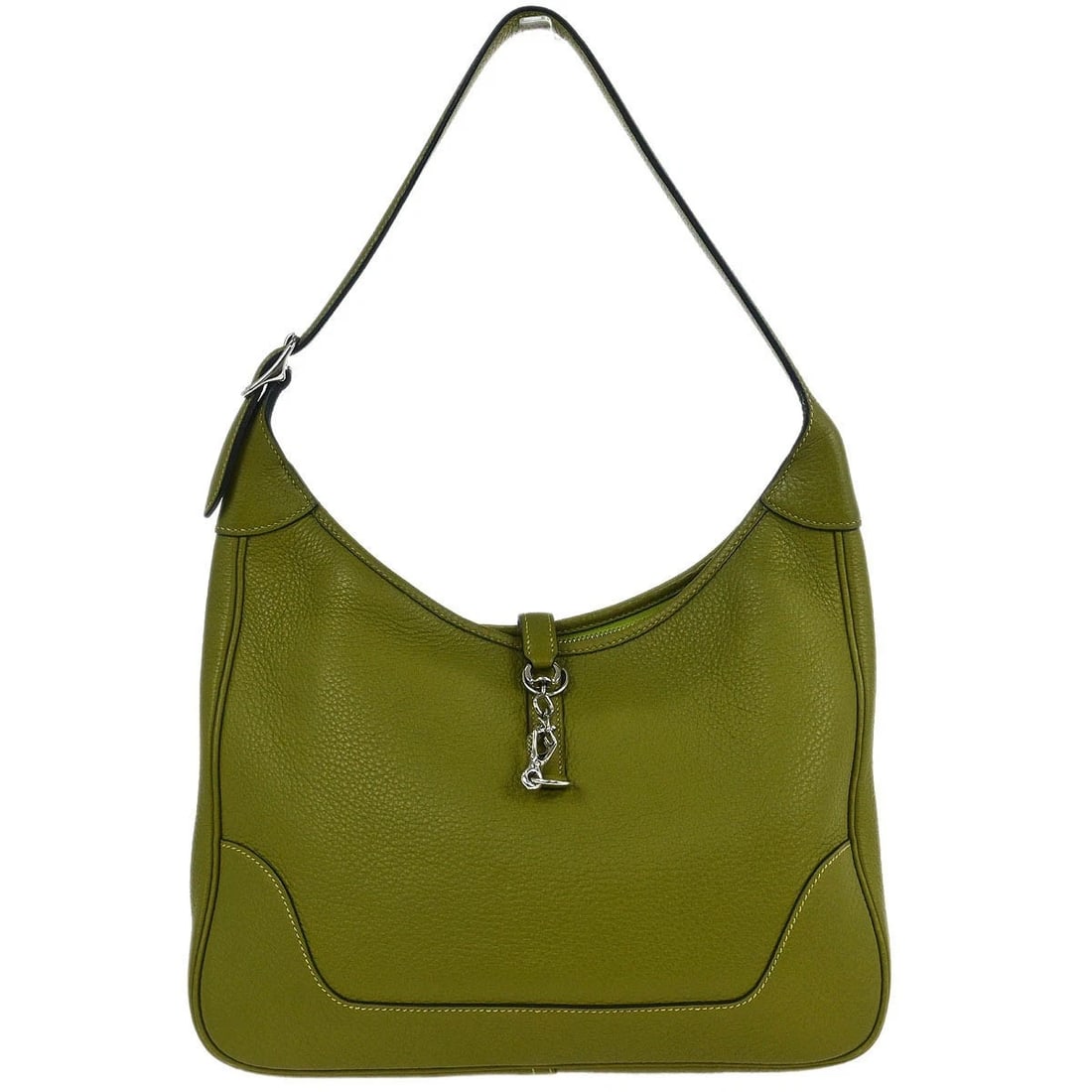 HERMES ANIS GREEN TAURILLON CLEMENCE TRIM 31 SHOULDER BAG (1 of 6)