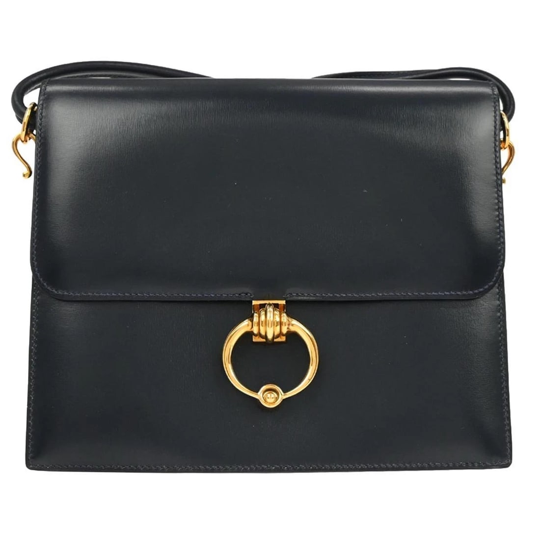 HERMES BLUE INDIGO BOX CALF SEQUANA 22 SHOULDER BAG (1 of 6)