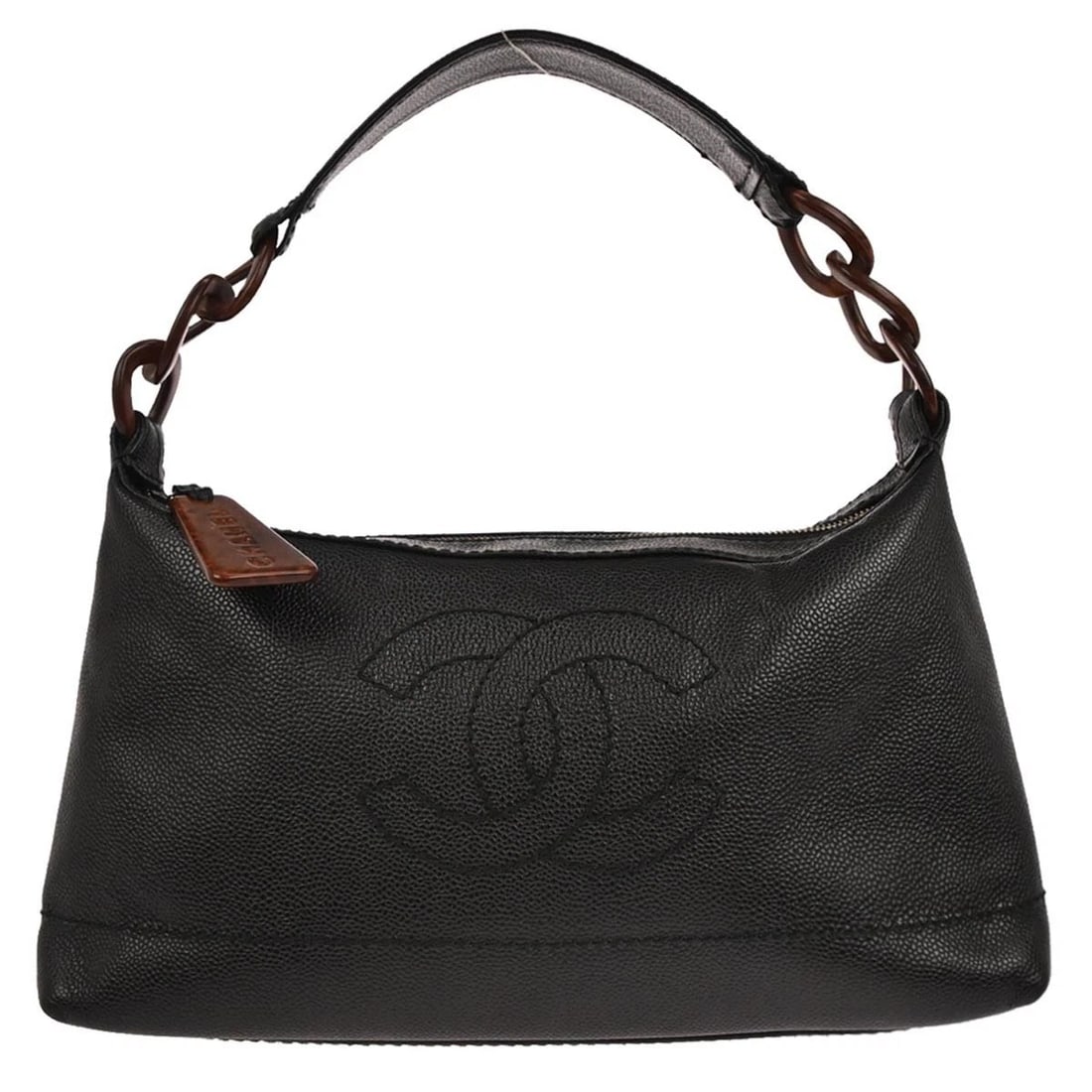 CHANEL BLACK CALFSKIN HANDBAG (1 of 6)